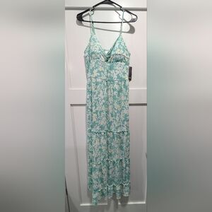 Floral Print Maxi Dress - Green